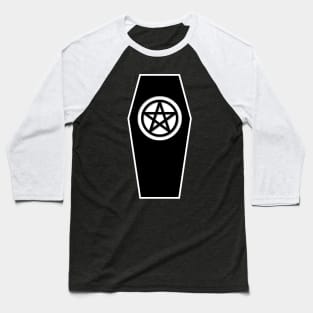 Pentacle Coffin Baseball T-Shirt